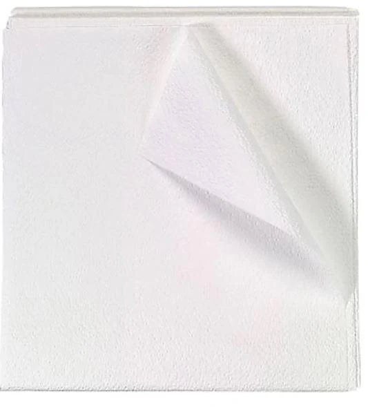 36" x 40" Disposable Exam Drape Sheet 2 - ply White Tissue, Case of 100