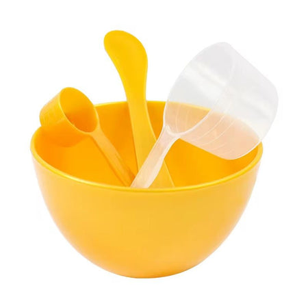 4 piece Facial Set - Mixing Bowl, Spatula, Small Scoop + Measuring Scoop