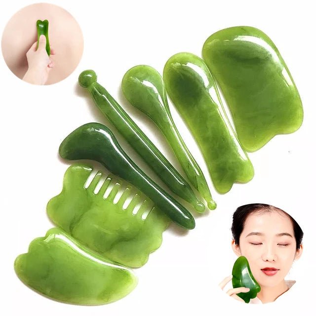 7 Pieces Gua Sha Scraping Massage Tools, Natutal Resin