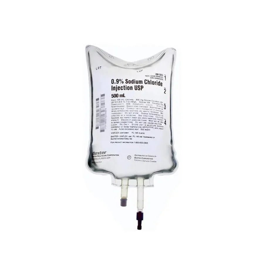 Baxter 0.9% Normal Saline IV Bag, 500ml