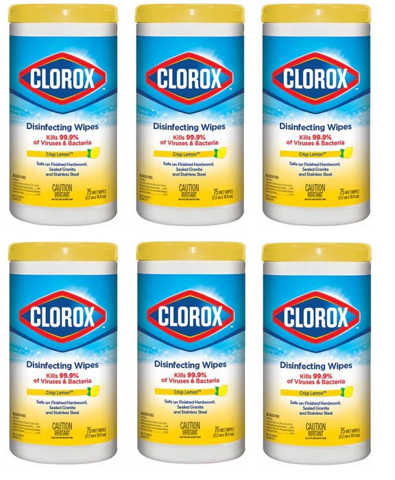 Clorox Disinfecting Wipes, Lemon Fresh, 75 Count
