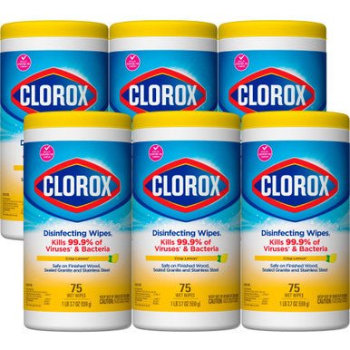 Clorox Disinfecting Wipes, Lemon Fresh, 75 Count