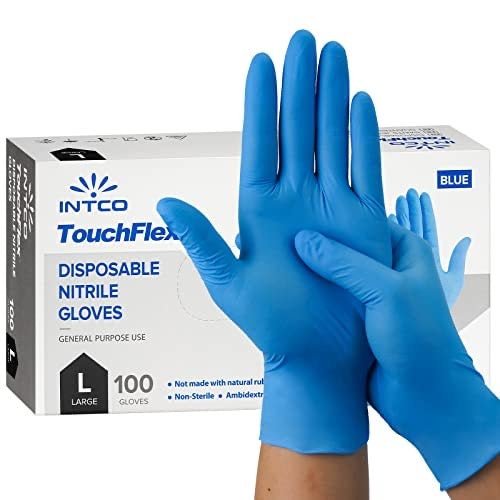 Disposable Nitrile Gloves, Blue, Various Sizes + Brands