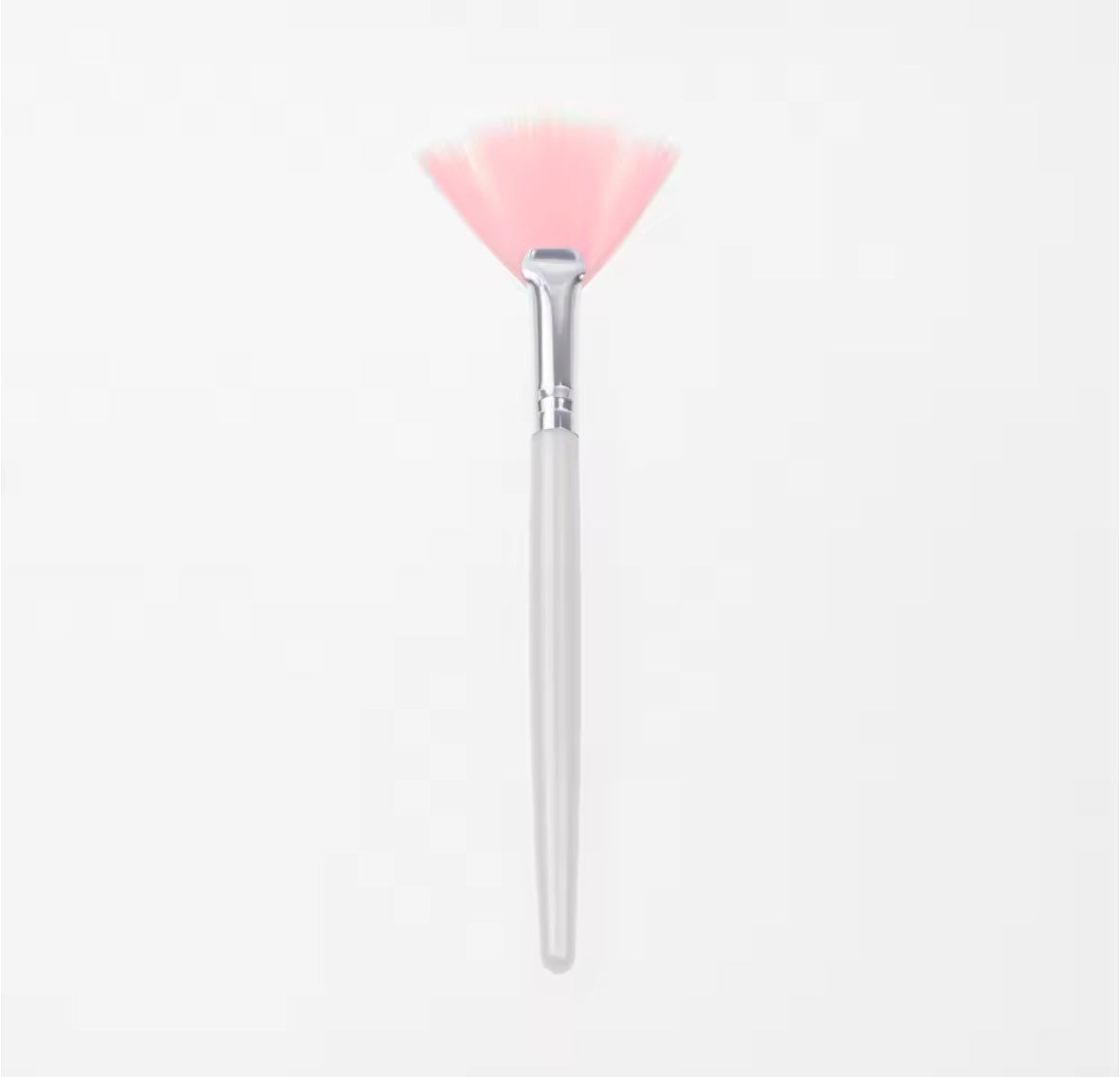 Facial Applicator Fan Brush, Pink Tip