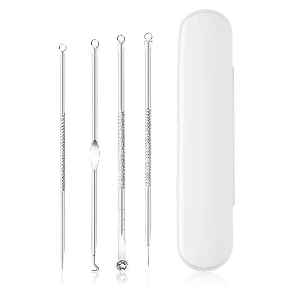 Facial Implement Tools for Blackhead Comedone Removal, Set of 4