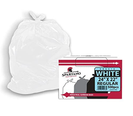 Garbage Bags 24" X 22" White, Case of 500