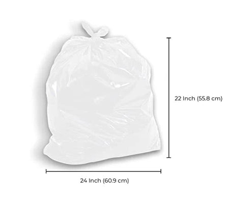 Garbage Bags 24" X 22" White, Case of 500