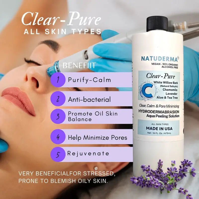 Hydrodermabrasion Serum for Hydrofacials, ClearPure Clear, Calm + Pore Minimizing