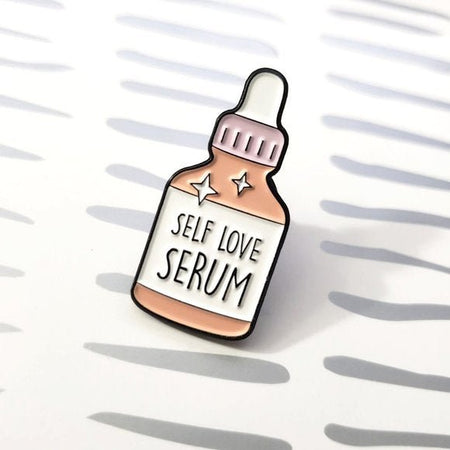 Lapel Pin - Self Love Serum Skin Care Enamel Pin for Aestheticians