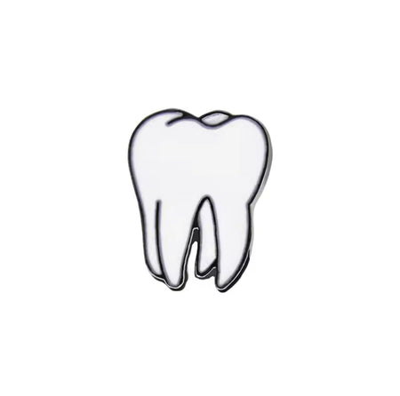 Lapel Pin - Teeth Whitening White Tooth Pin