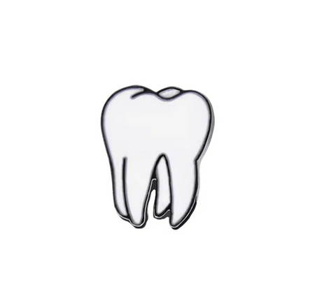 Lapel Pin - Teeth Whitening White Tooth Pin