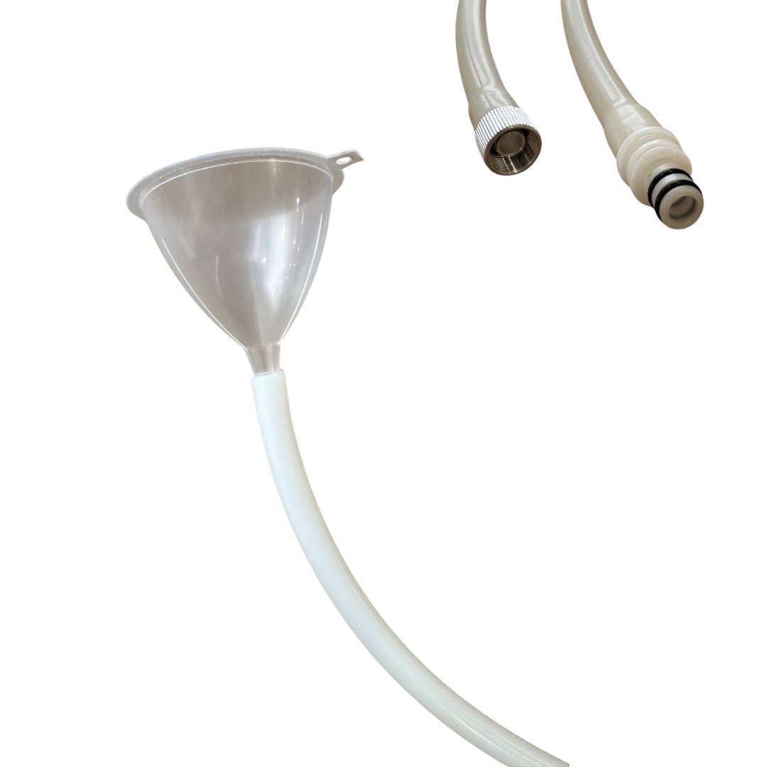 Laser Funnel with Fill Pipe + Connector - for IPL, Diode, YAG and Beauty Equipment