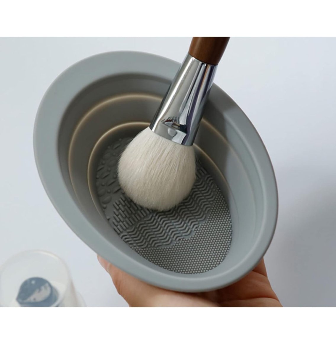 Mask Brush Cleaning Bowl, Collapsible Silicone Bowl