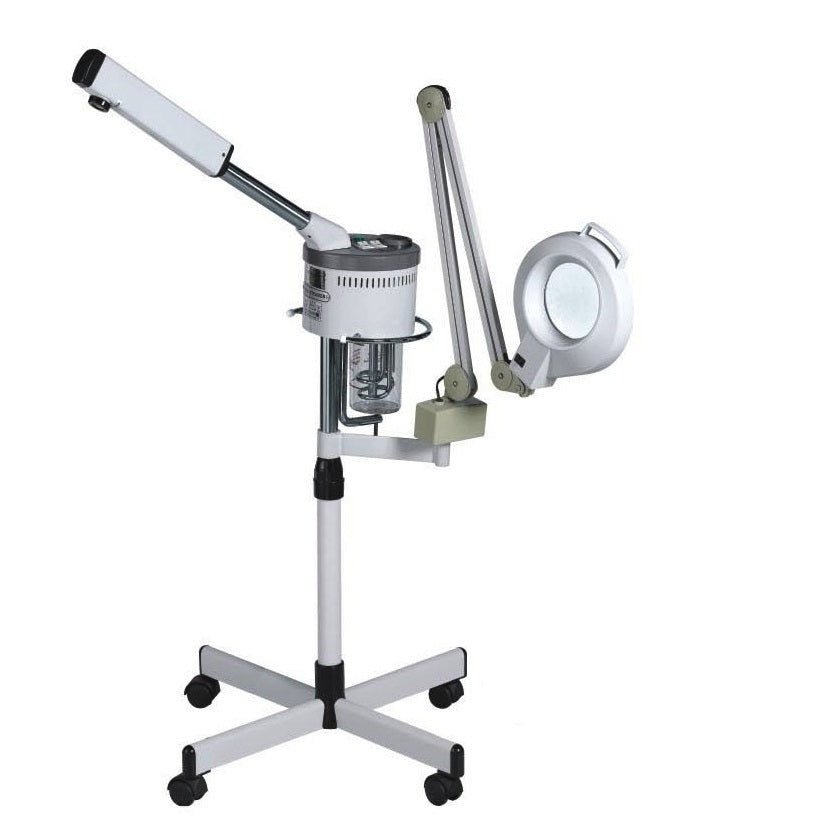 Professional Facial Steamer with Ozone + LED Magnifying Lamp Combo, D1000BM