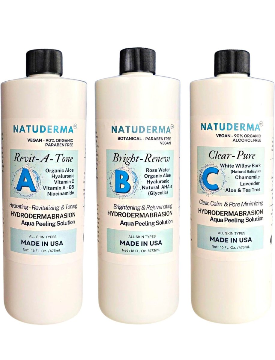 Set of 3 Hydrodermabrasion Serum Solutions for Hydrofacials