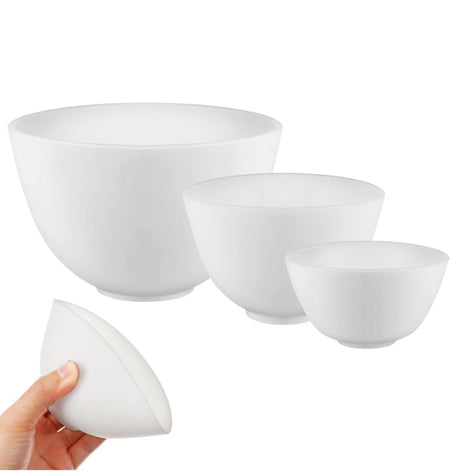 Silicone Facial Mask Bowl, White Large, 450ml / 15oz