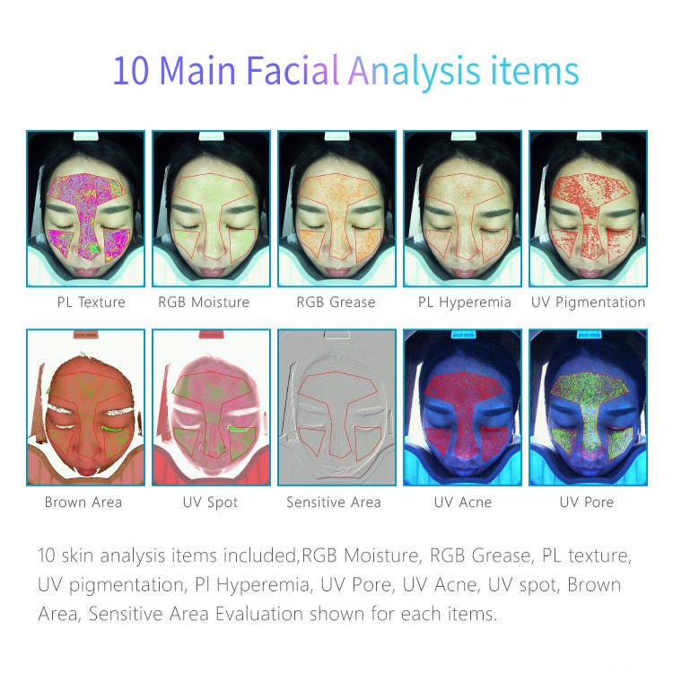 Skin Analysis System, 3D Full Facial Skin Scan Machine