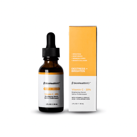 SkinHealthMD Vitamin C Serum 20% with Ferulic Acid, Vitamin E + Hyaluronic Acid, 1 oz / 30ml