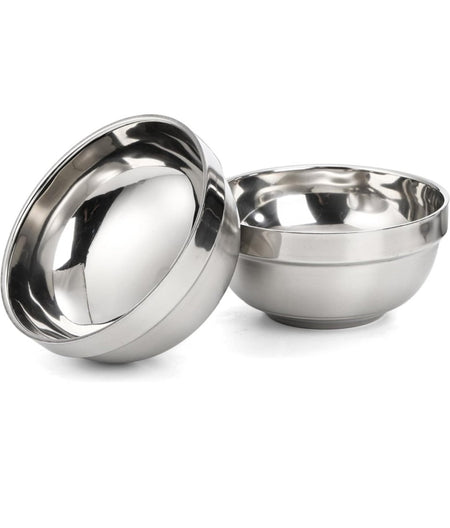 Stainless Steel Facial Mask Bowl, Double Walled, Large, 450ml / 15oz