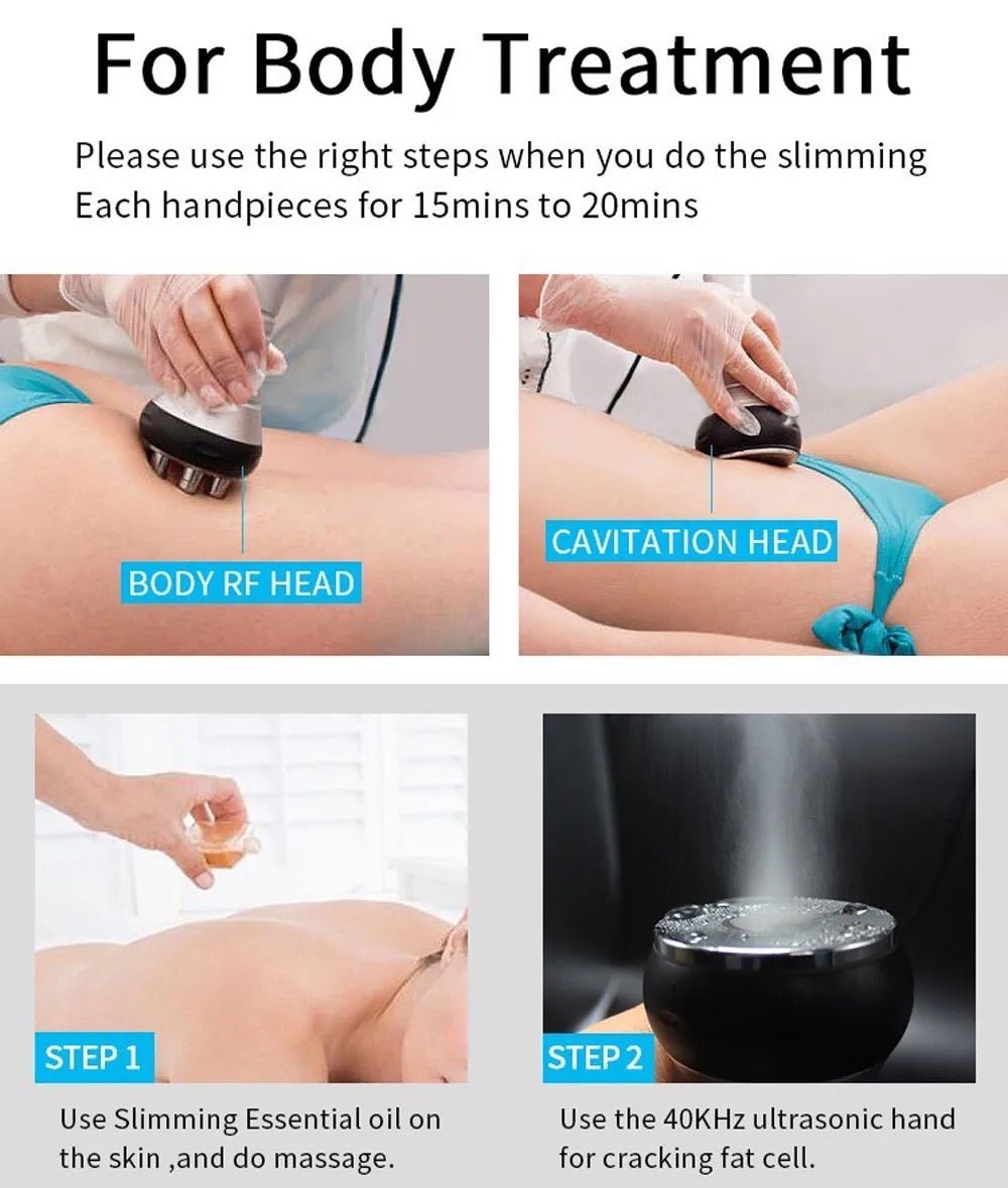 Home Use RF Cavitation with LED Body Face Slimming – Teeth Whitening  wholesale