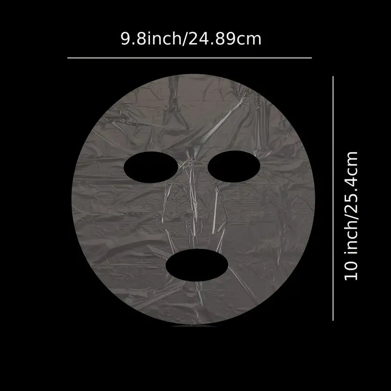 Disposable Facial Sheet Mask, Transparent Plastic (100 pieces)